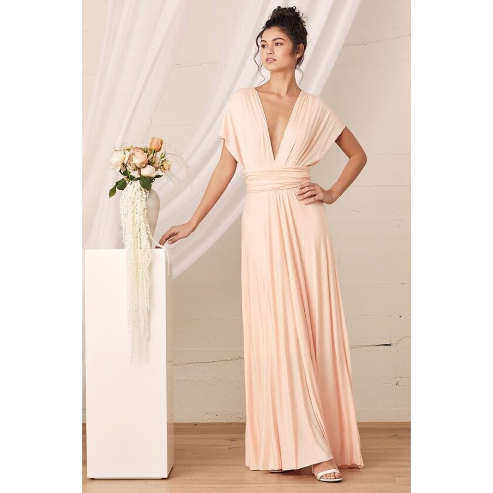 Lulus Tricks Of The Trade Blush Pink Maxi Dress - Size XL